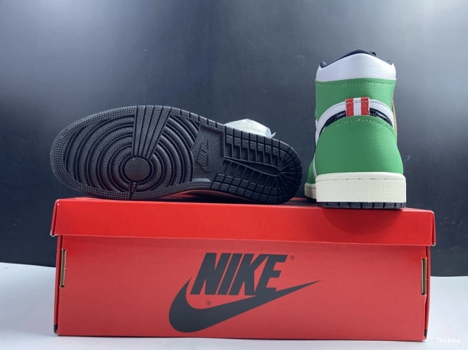 Cheap TBK DB4612-300 Jordan Lucky Air 1 High Retro Green 0705